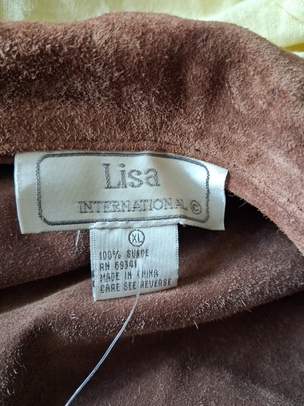 Lisa International Brown Suede Women's Jacket Oversized Fall Trends Fair Large